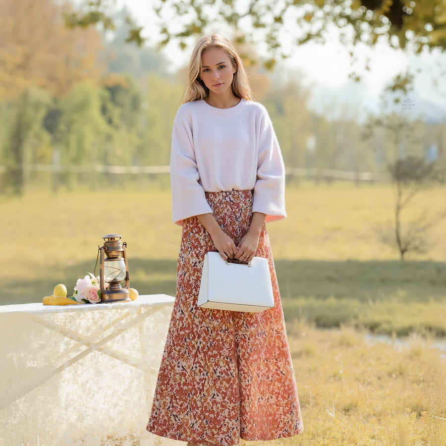 Pleione Women's Floral Chiffon Palazzo Pant - shopatkonus