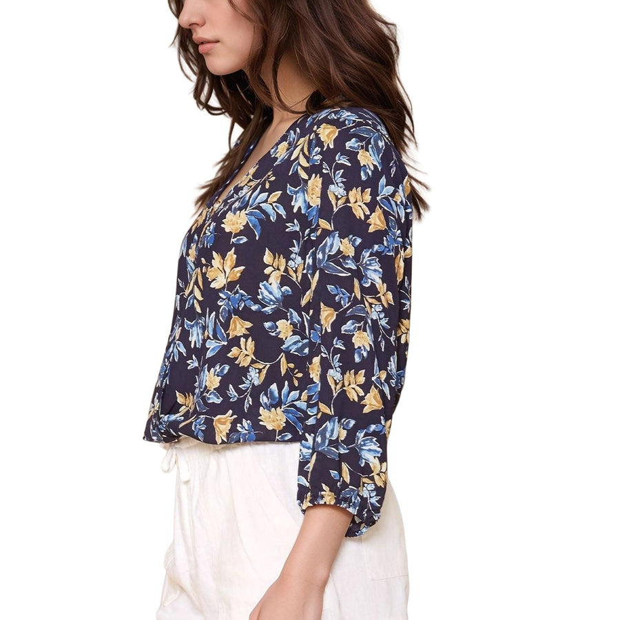 Pleione Women's V-Neck Printed Bodysuit