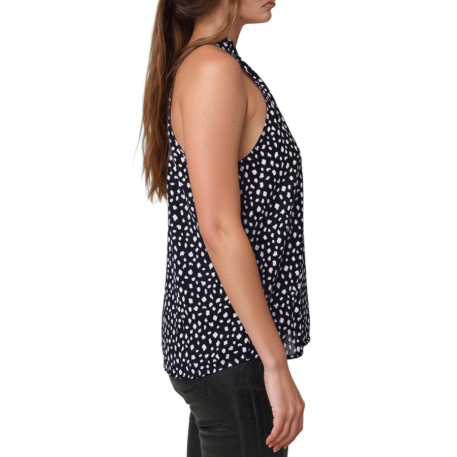 Pleione Twist Front Tie Back Halter Top - shopatkonus