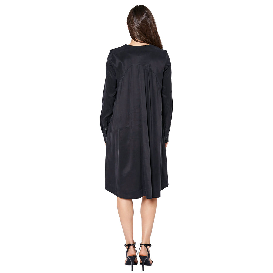 Women's Basic Long Sleeve Crew Neck Dress - shopatkonus
