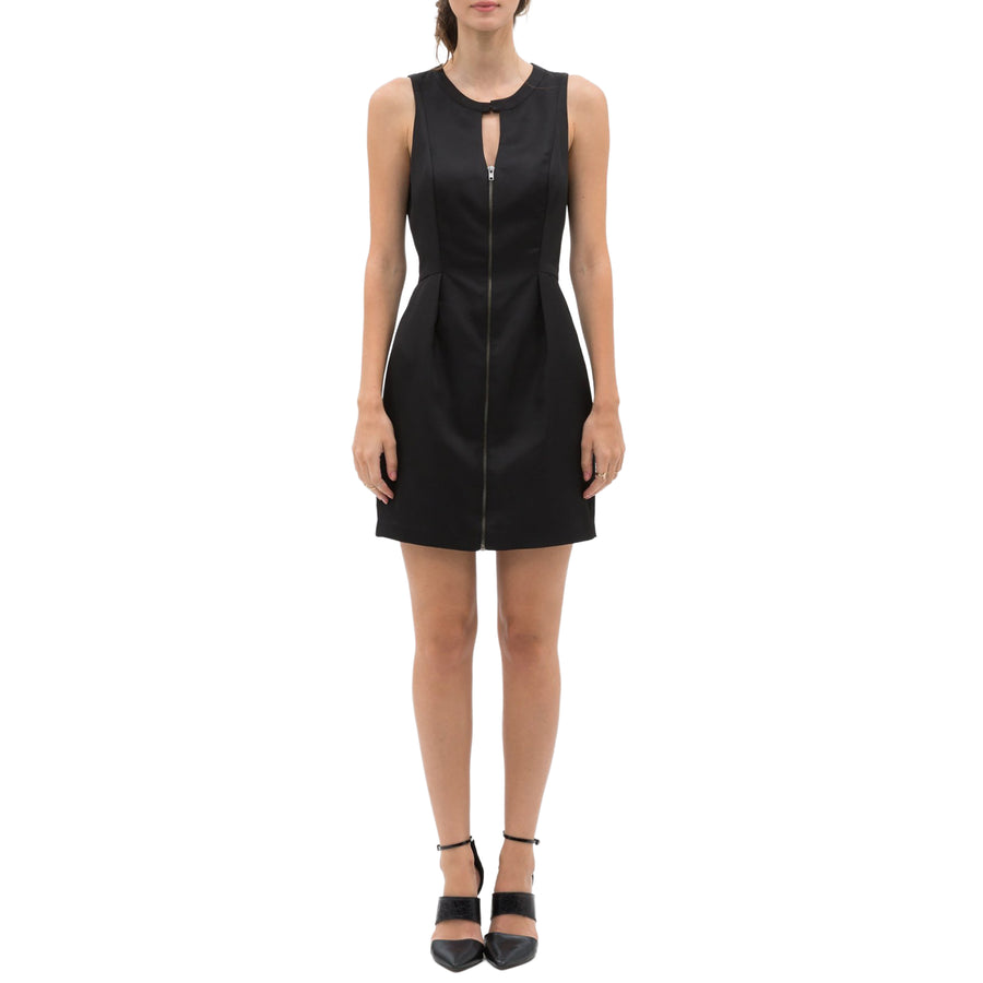 Women's Sleeveless Keyhole Dress In Black - shopatkonus