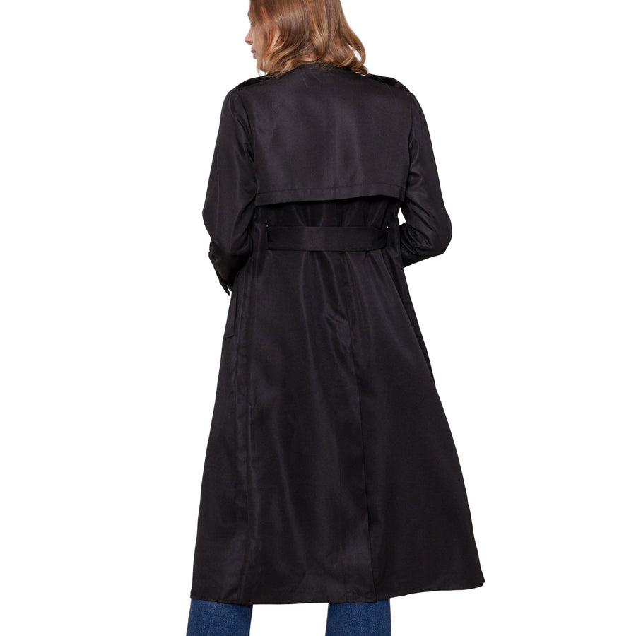 Women's Tie Waist Maxi Trench Coat - shopatkonus