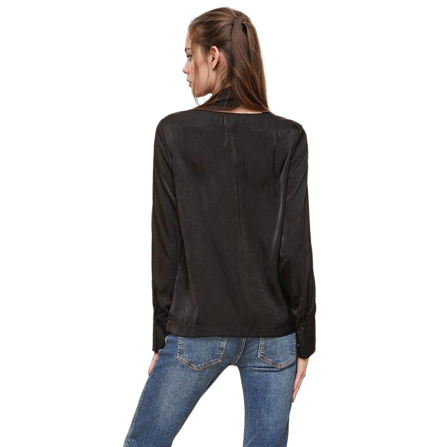 Pleione Women's Polka Dot Crewneck Blouse Top