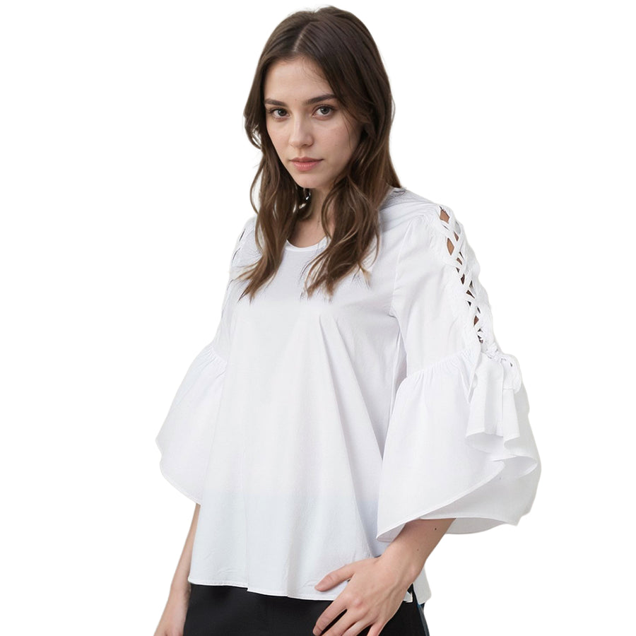 CLOSEOUT Women's Open Slit Selftie Top