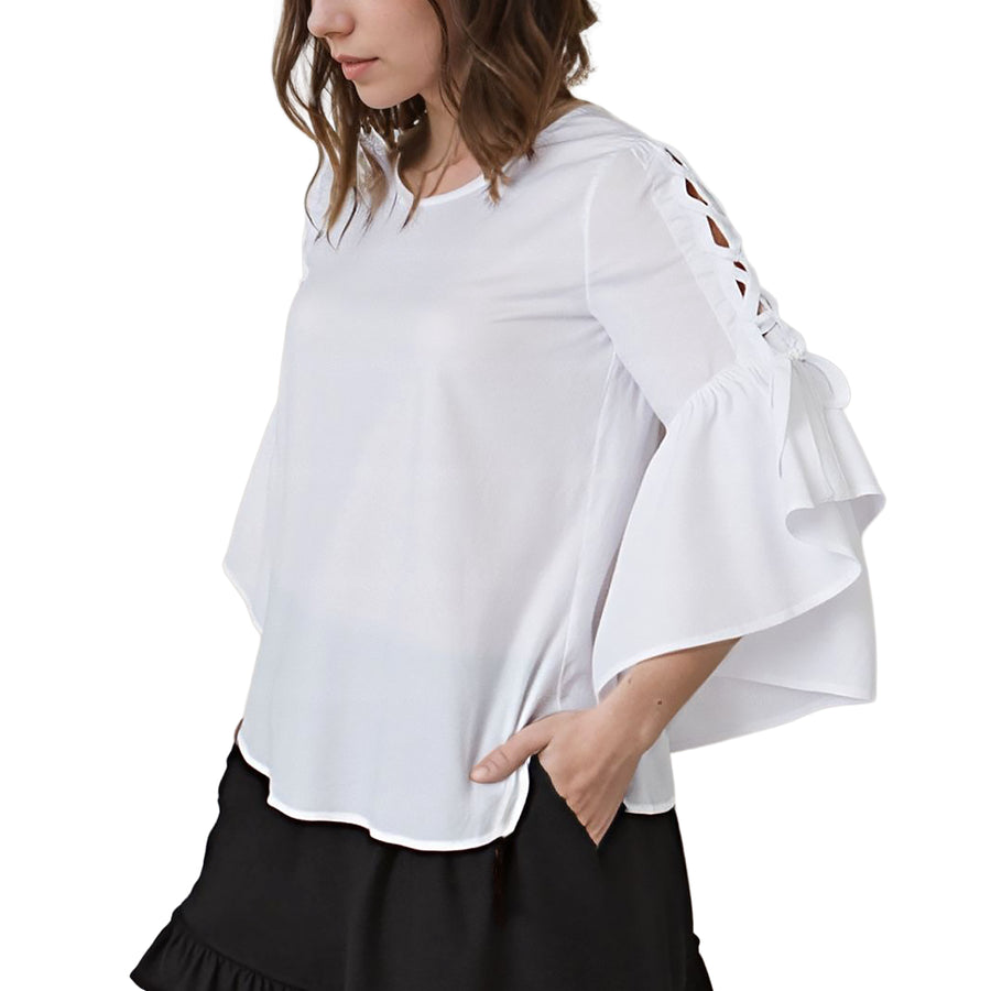 CLOSEOUT Women's Open Slit Selftie Top