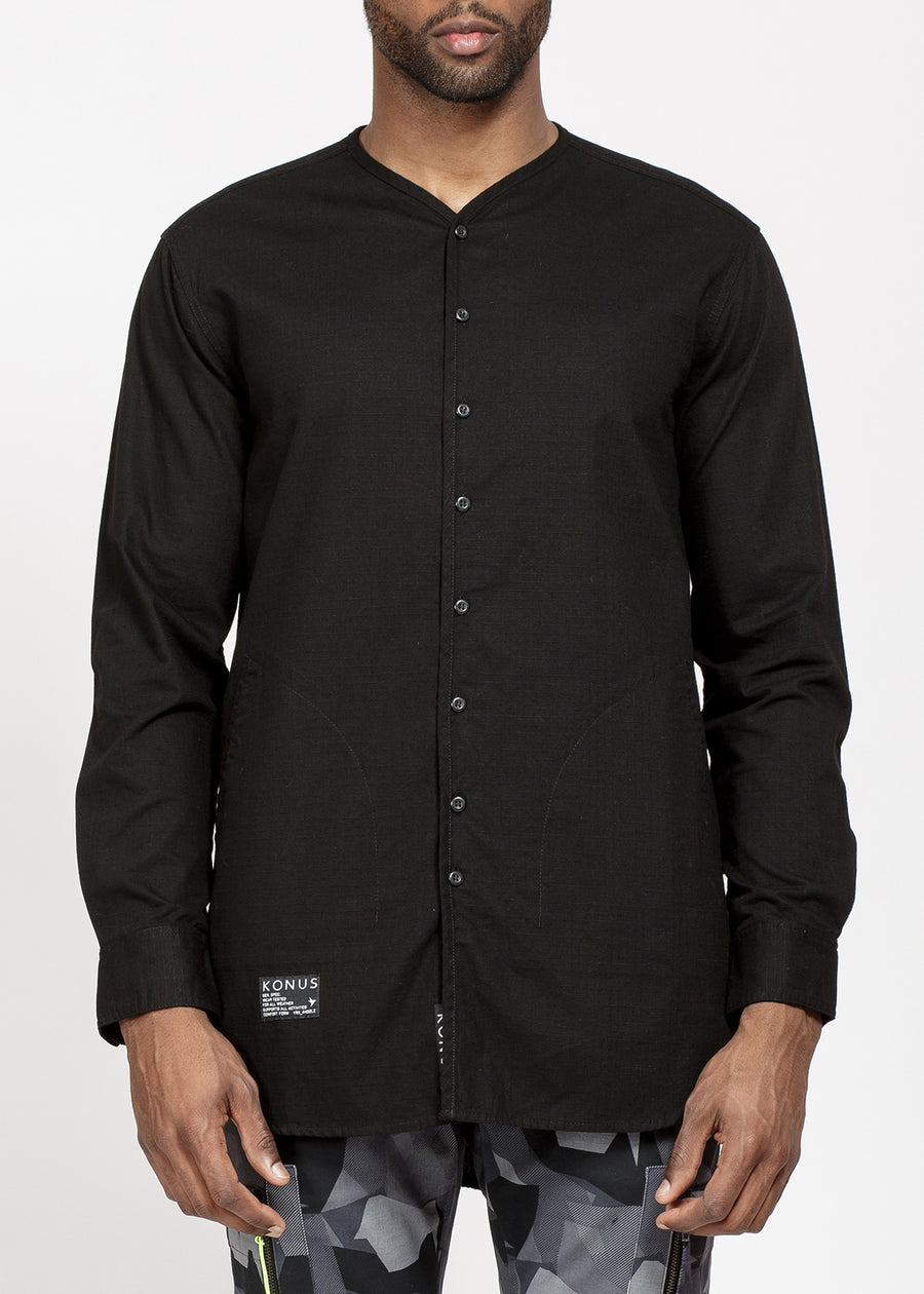 Camisa Konus Rip Stop Liner para hombre en negro