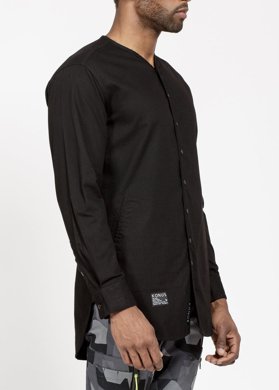Camisa Konus Rip Stop Liner para hombre en negro