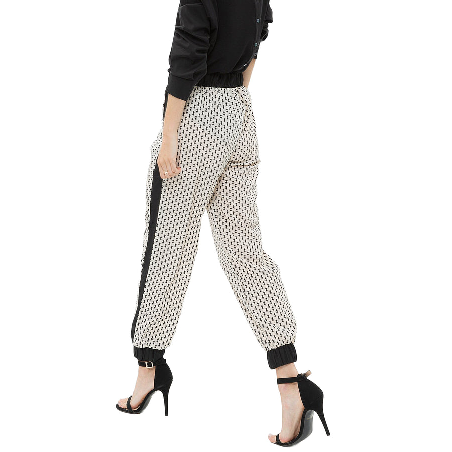 Women's Printed Casual Cuffed Hem Pants - shopatkonus