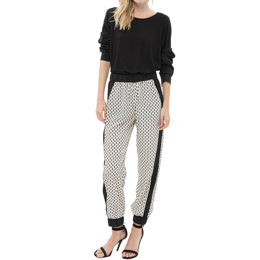 Women's Printed Casual Cuffed Hem Pants - shopatkonus