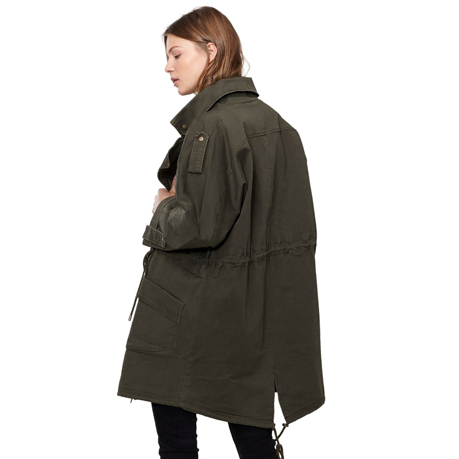 Women's Oversized Utility Jacket In Olive - shopatkonus