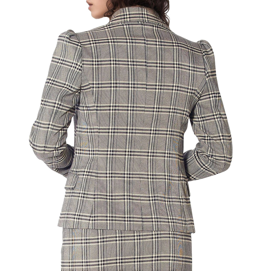Pleione Women's Notch Collar Tweed Blazer