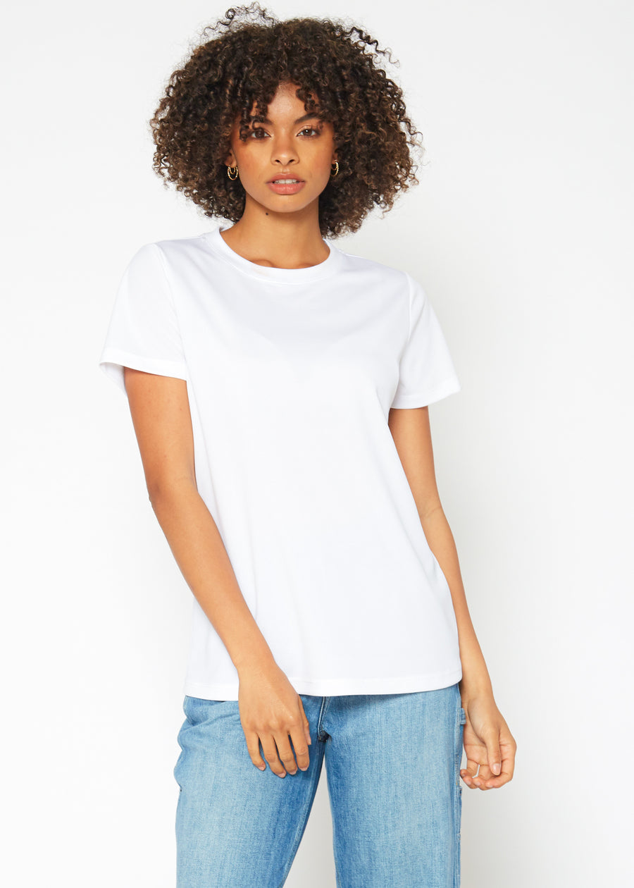 Women's Eco Friendly Reolite Tech T-shirt in White - shopatkonus