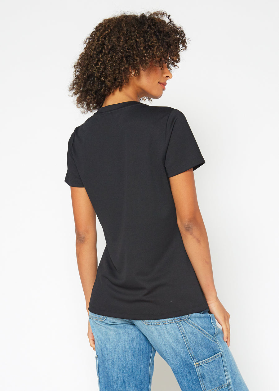 Women's Eco Friendly Reolite Tech T-shirt in Black - shopatkonus