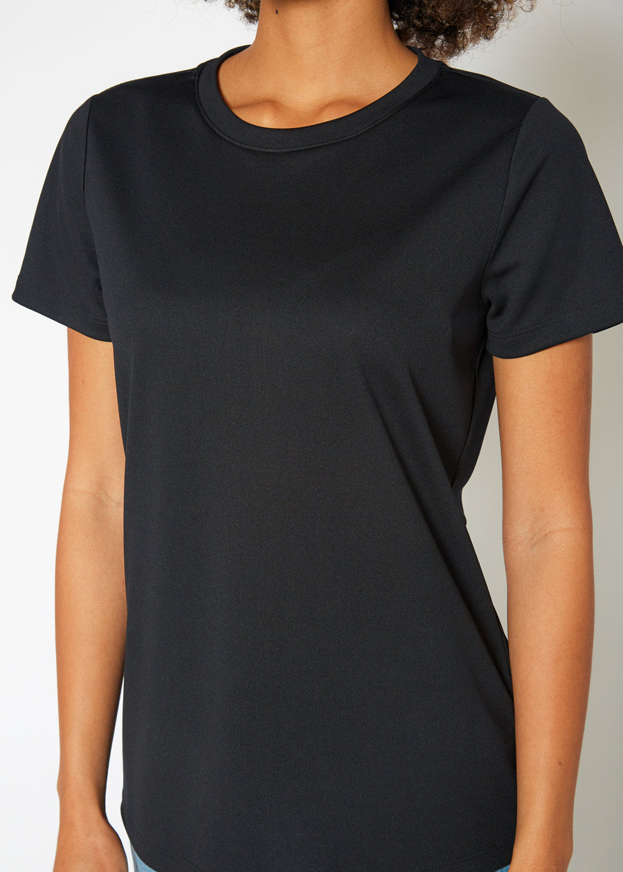 Women's Eco Friendly Reolite Tech T-shirt in Black - shopatkonus