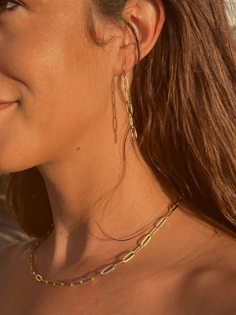 Link Chain and Earrings Set by Toasted Jewelry - shopatkonus