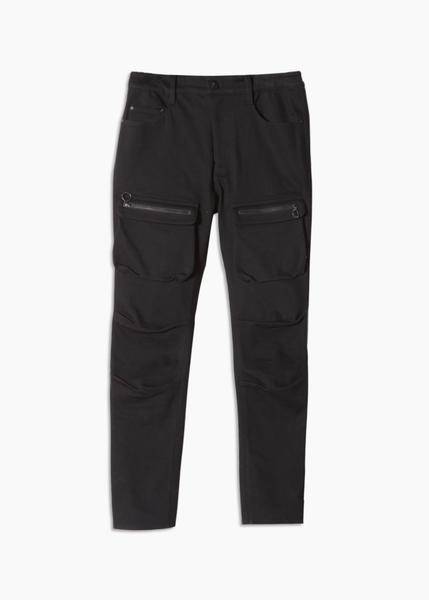Konus Men's 5 Pocket Slim Pants with Cargo pockets - Black - shopatkonus