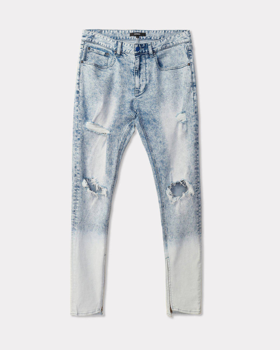 Konus Men's Acid Washed Jean in Blue - shopatkonus