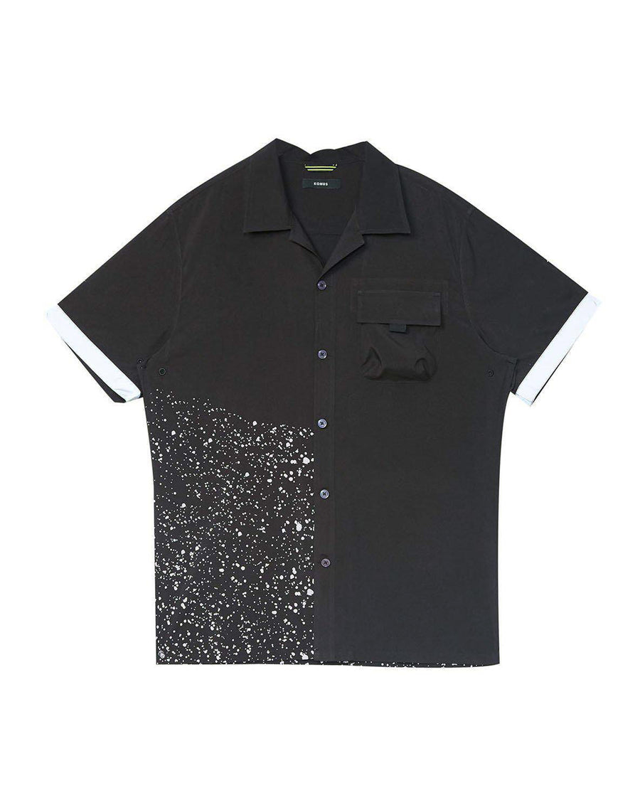 Konus Men's Reflective Tape Shirt In Black - shopatkonus