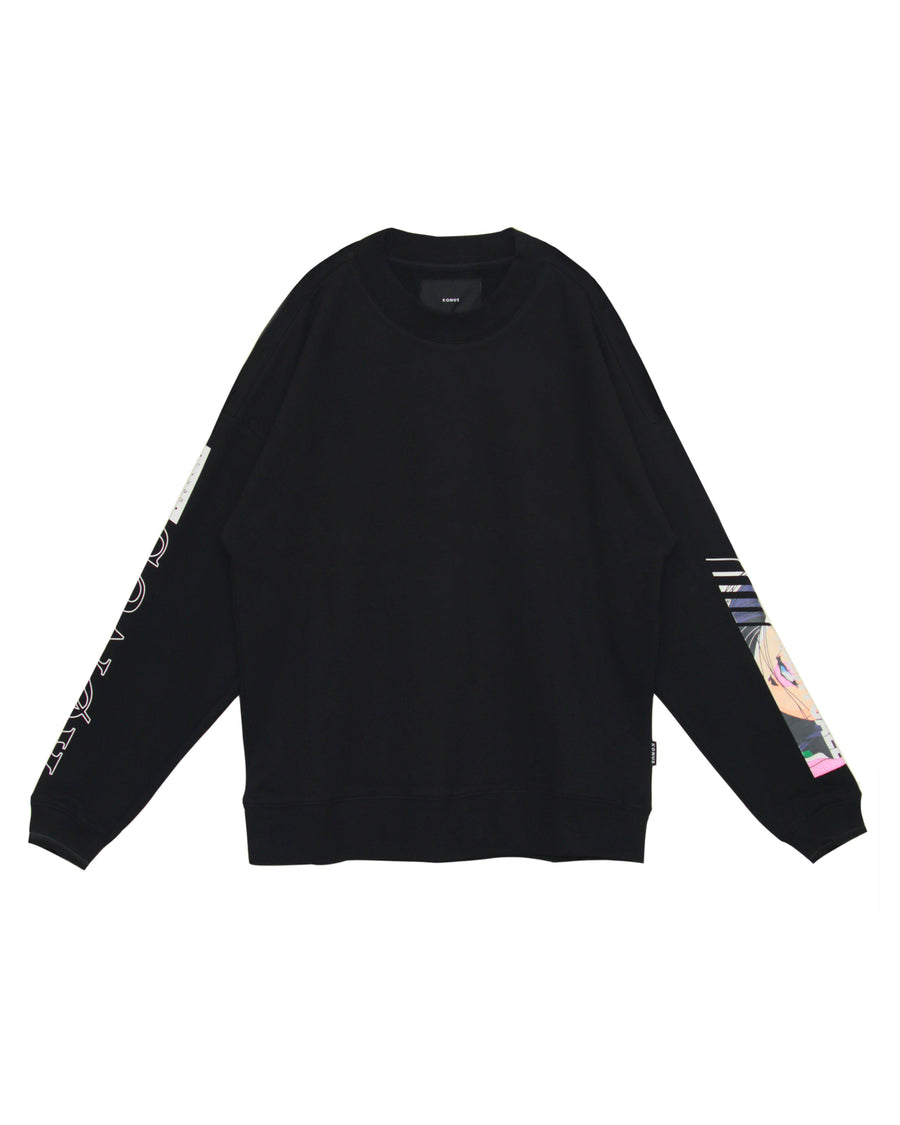 Konus Men's Black Oversize Sweatshirt - shopatkonus