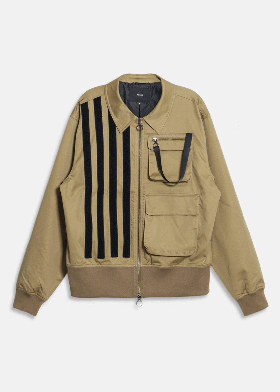 Konus Men's Bellow Flap Pockets jacket in Khaki - shopatkonus