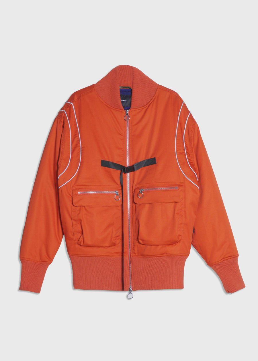 Konus Men's Oversize Bomber Jacket in Orange - shopatkonus