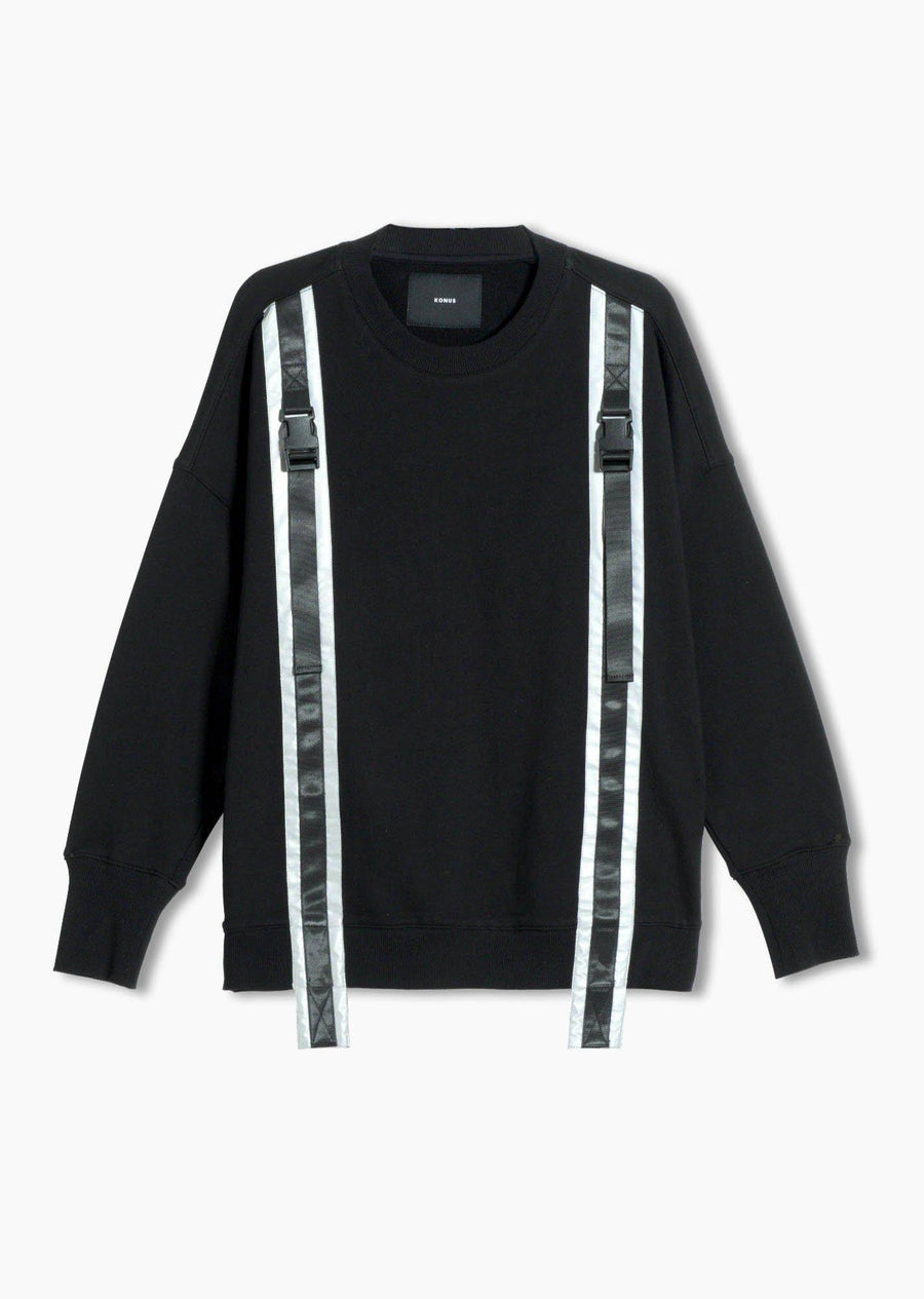 Konus Men's Sweatshirt w/ Reflective Tape in Black - shopatkonus