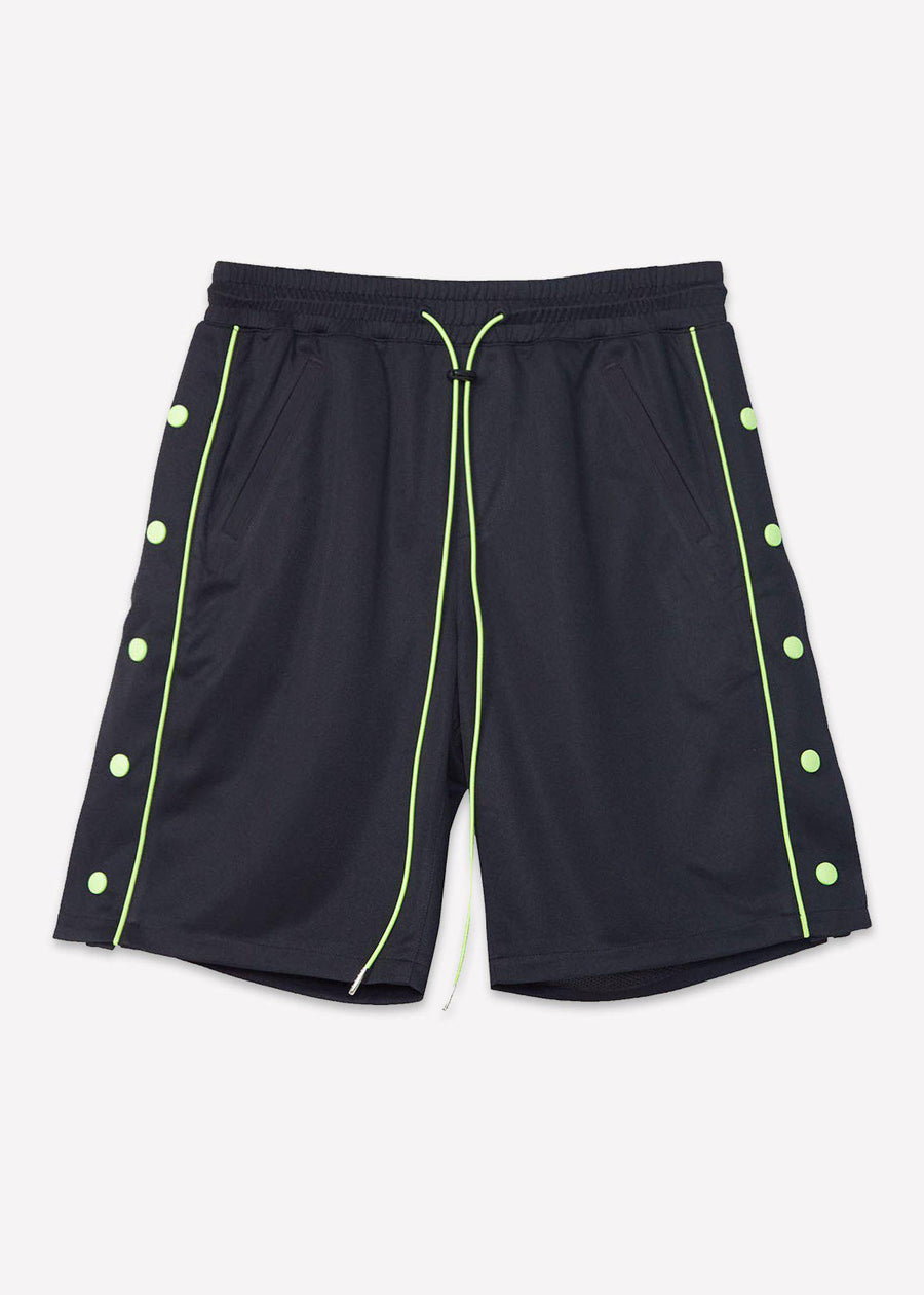 Blank State Men's Snap Button Gym Shorts in Black - shopatkonus
