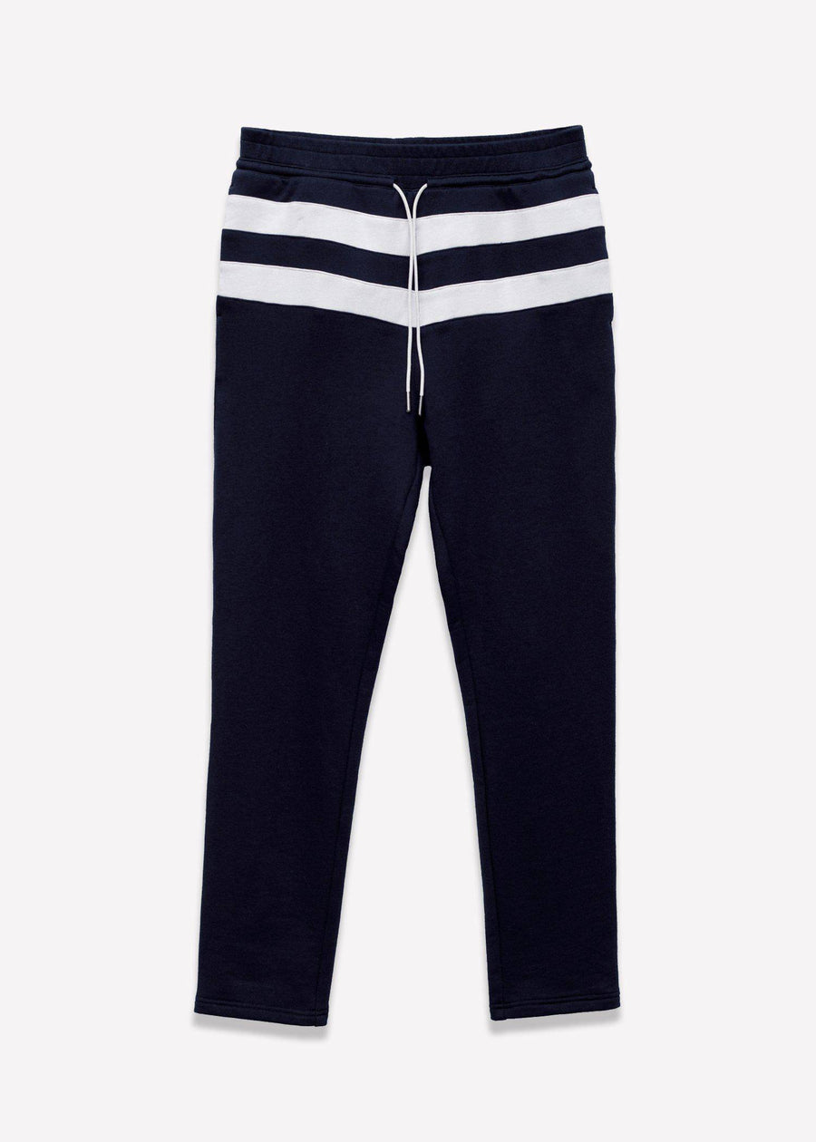 Konus Men's Stripe Sweatpants in Navy - shopatkonus
