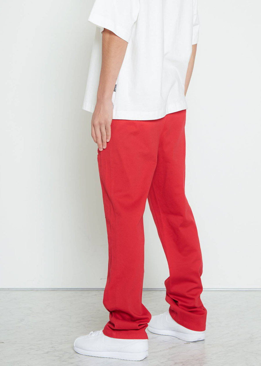 Konus Men's Baggy Chino Pants in Red - shopatkonus