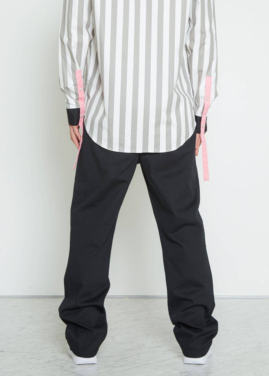 Konus Men's Baggy Chino Pants in Black - shopatkonus