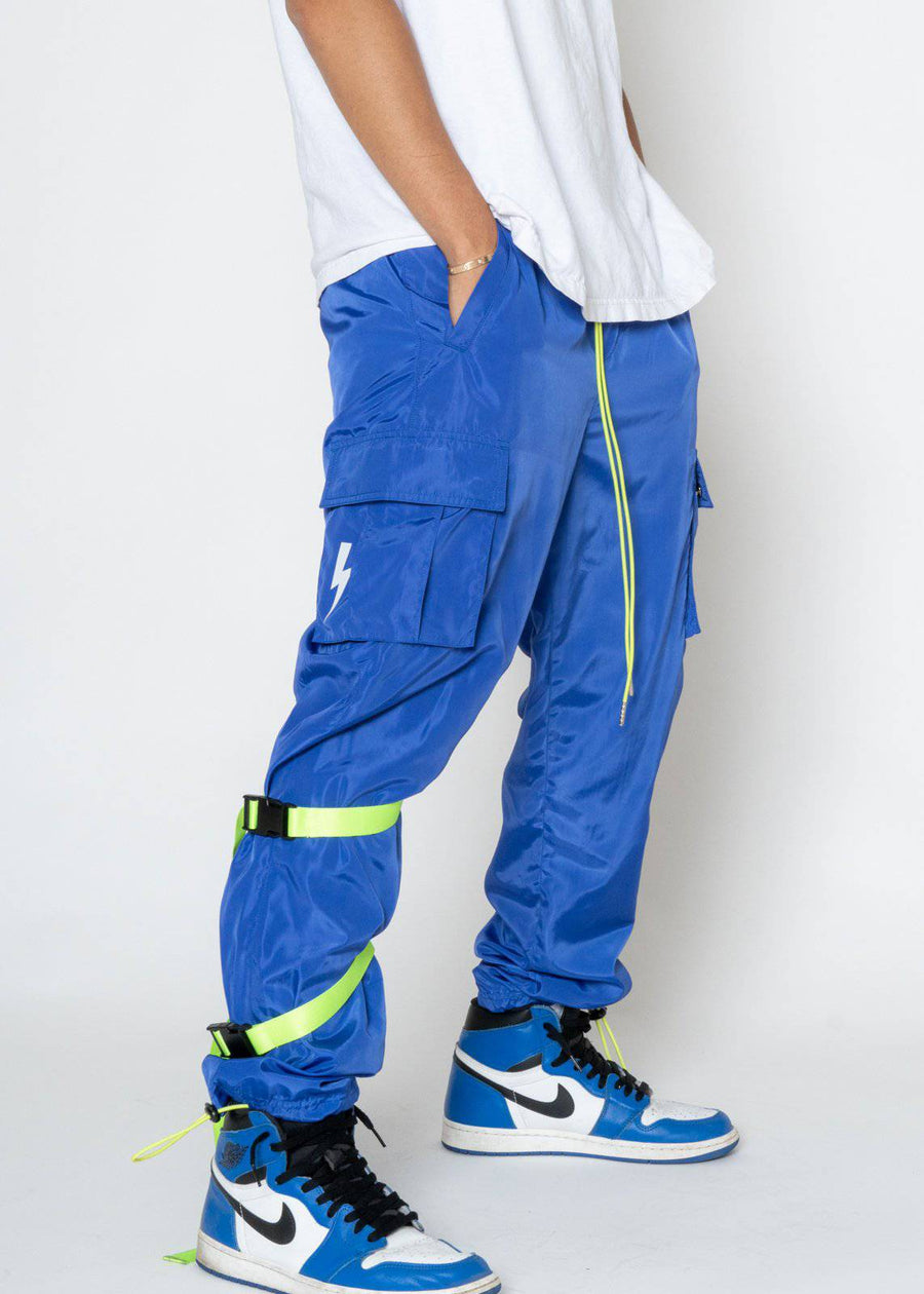 Blank State Men's Swishy Utility Cargo Pants in Royal Blue - shopatkonus