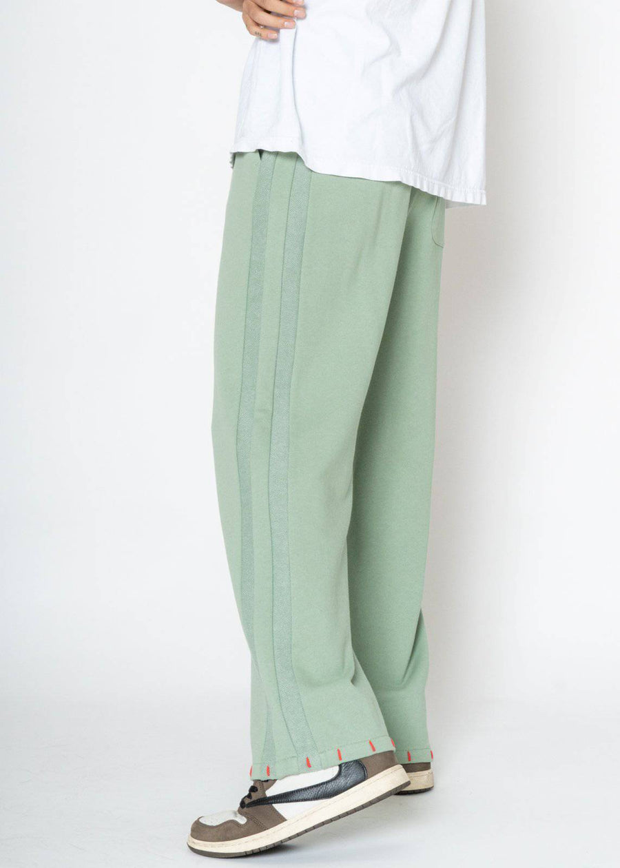 Konus Men's Wide Leg Sweatpants in Green - shopatkonus