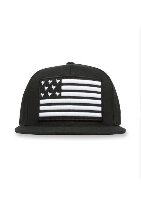 Konus Men's Flag Snap Back Hat in Black - shopatkonus