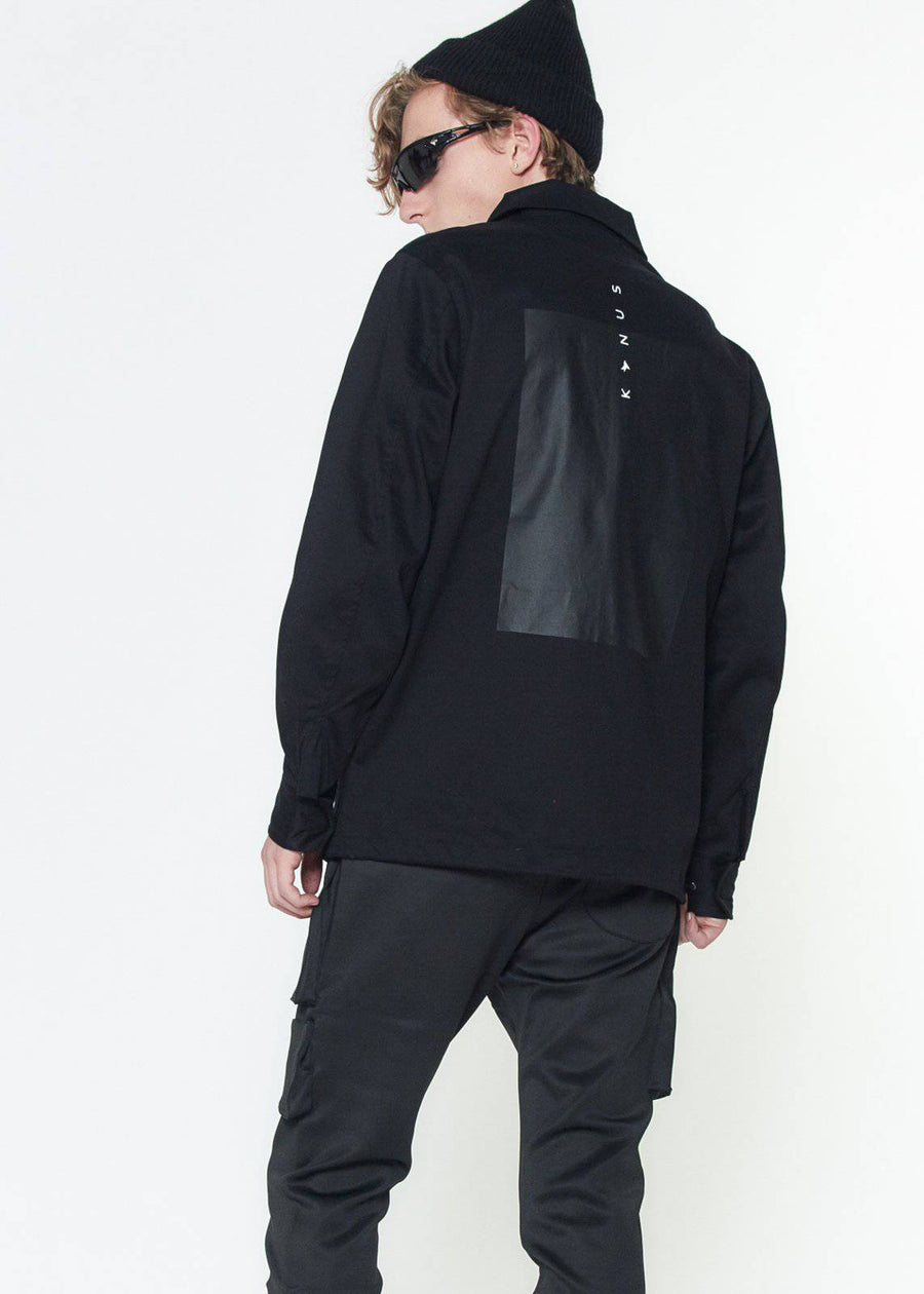Konus Men's Coaches Jacket in Custom Camo Fabric in Black - shopatkonus