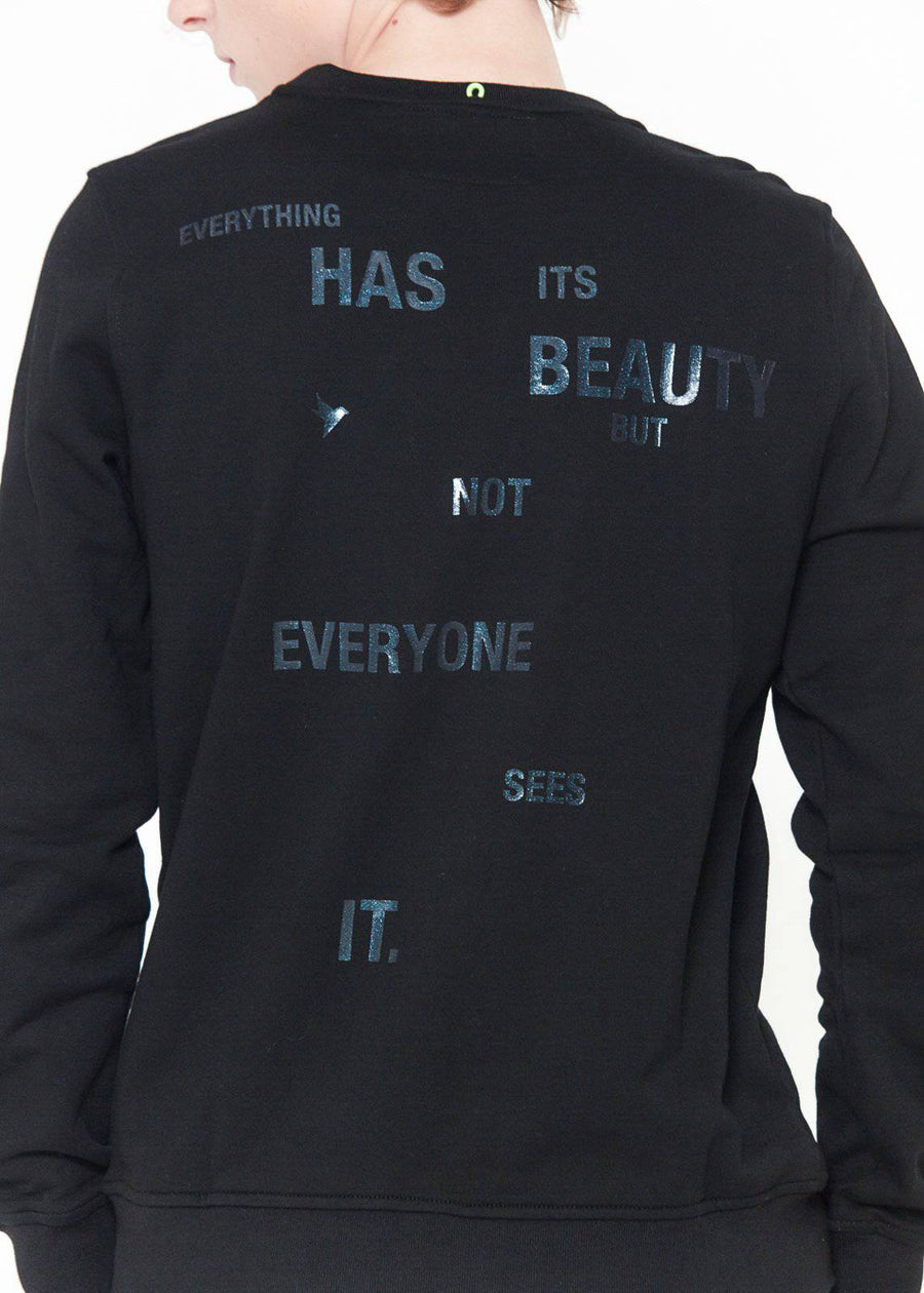 Konus Men's Sweatshirt w/ Paneling on Front  in Black - shopatkonus