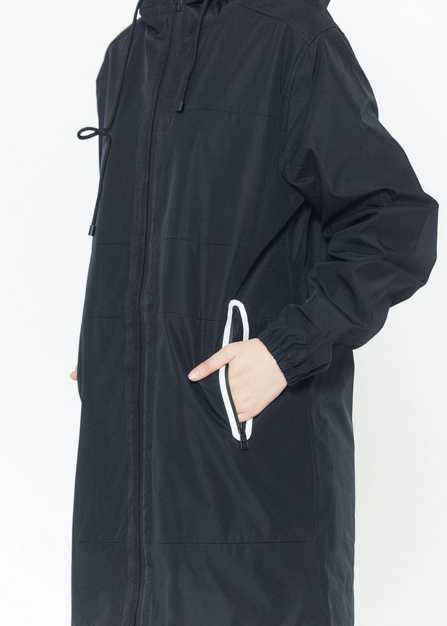 Konus Men's Water Repellent Hooded Jacket in Black - shopatkonus