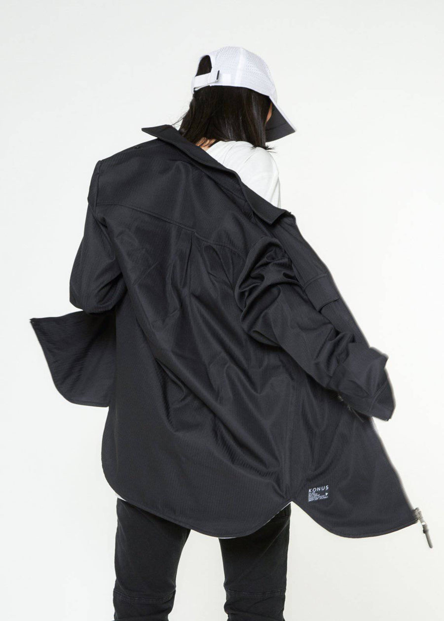 Konus Men's Reversible Shirt Jacket  in Black - shopatkonus