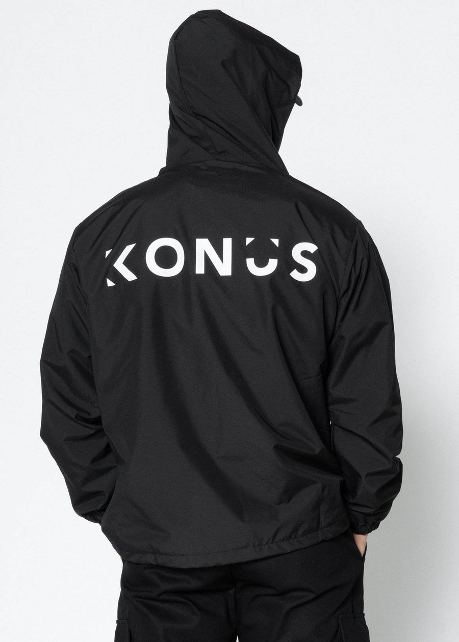 Konus Men's Full Zip Wind Breaker in Black - shopatkonus