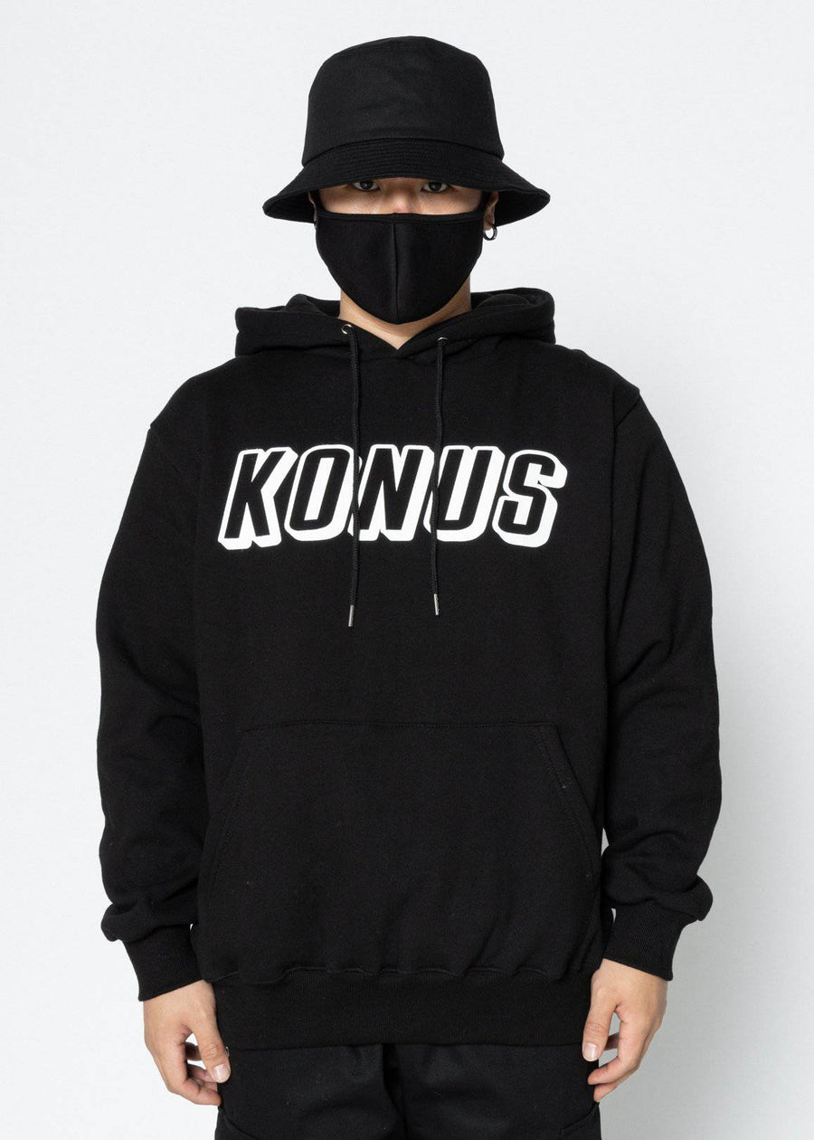 Konus Men's Essential Logo Hoodie in Black - shopatkonus