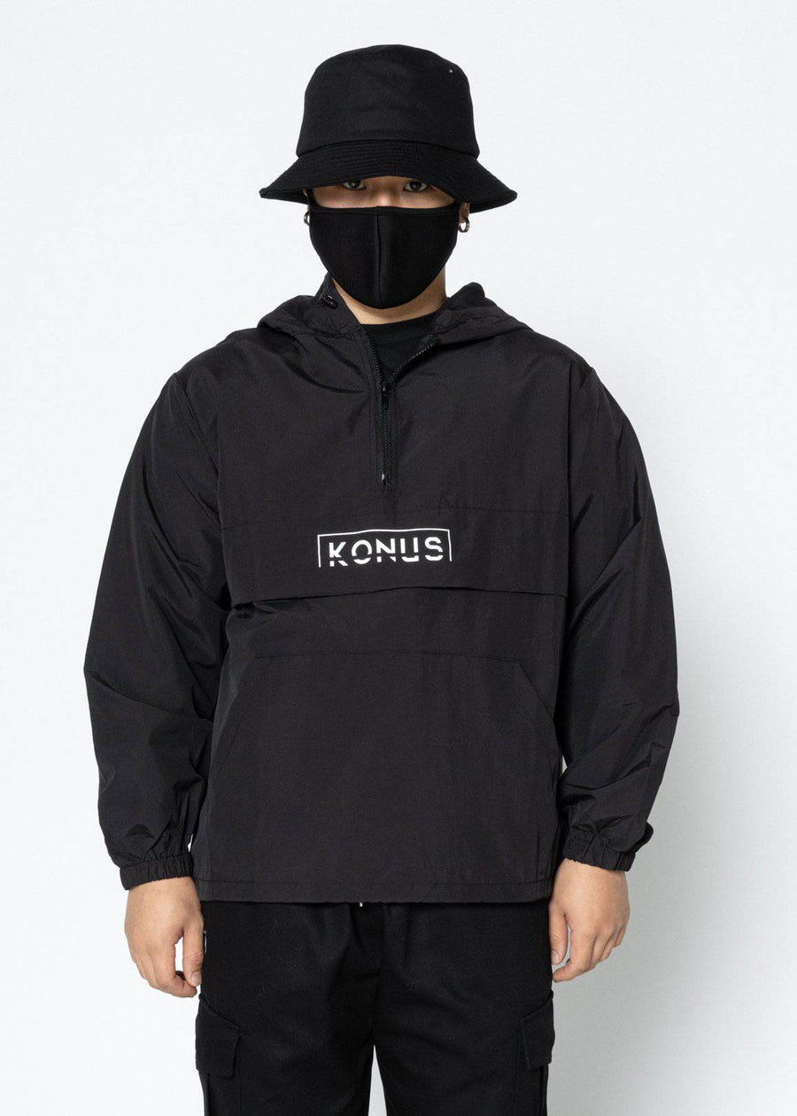 Konus Men's Essential Logo Anorak in Black - shopatkonus