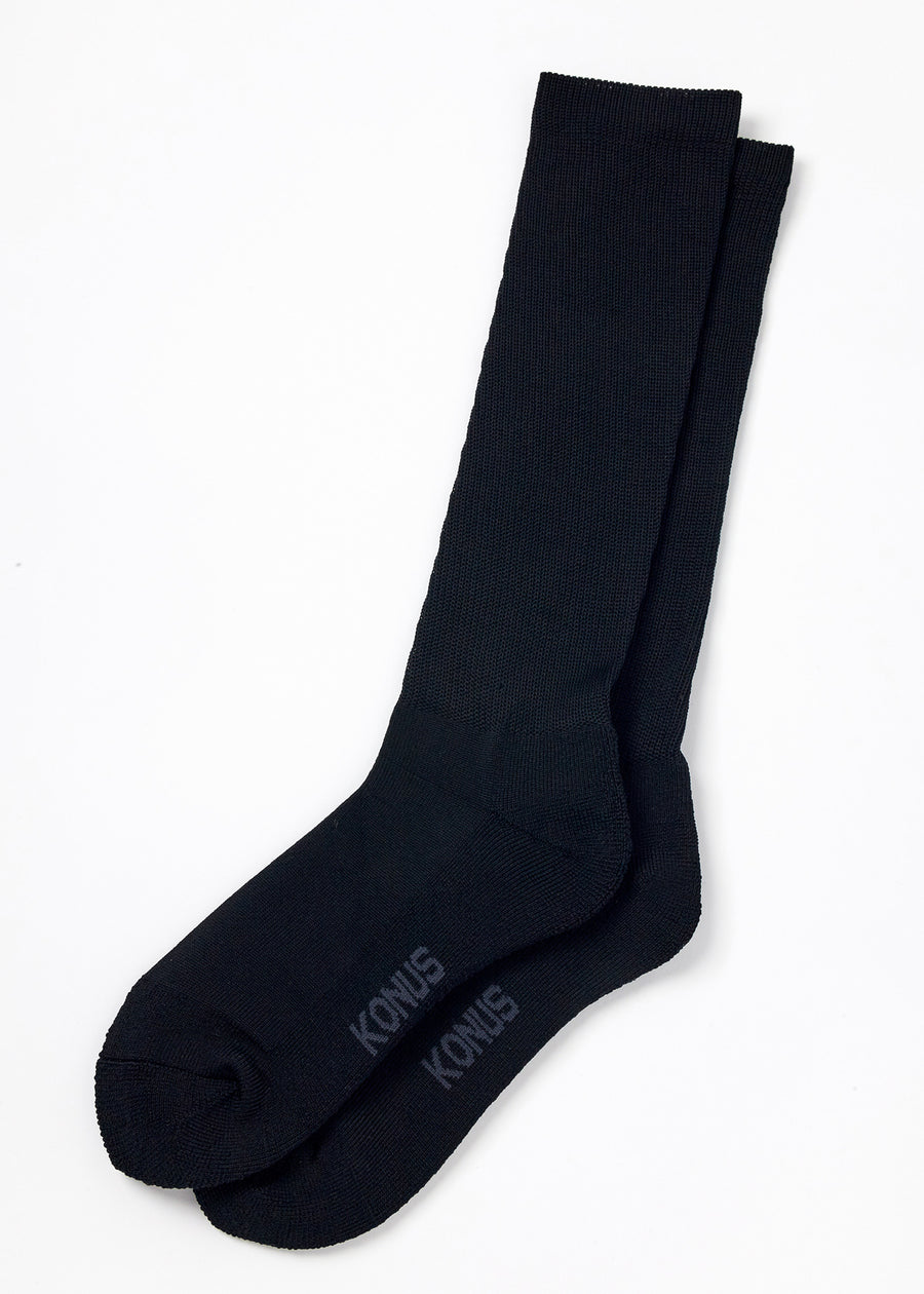 Eco Friendly Reolite Tech Sock in Black by Konus Brand - shopatkonus