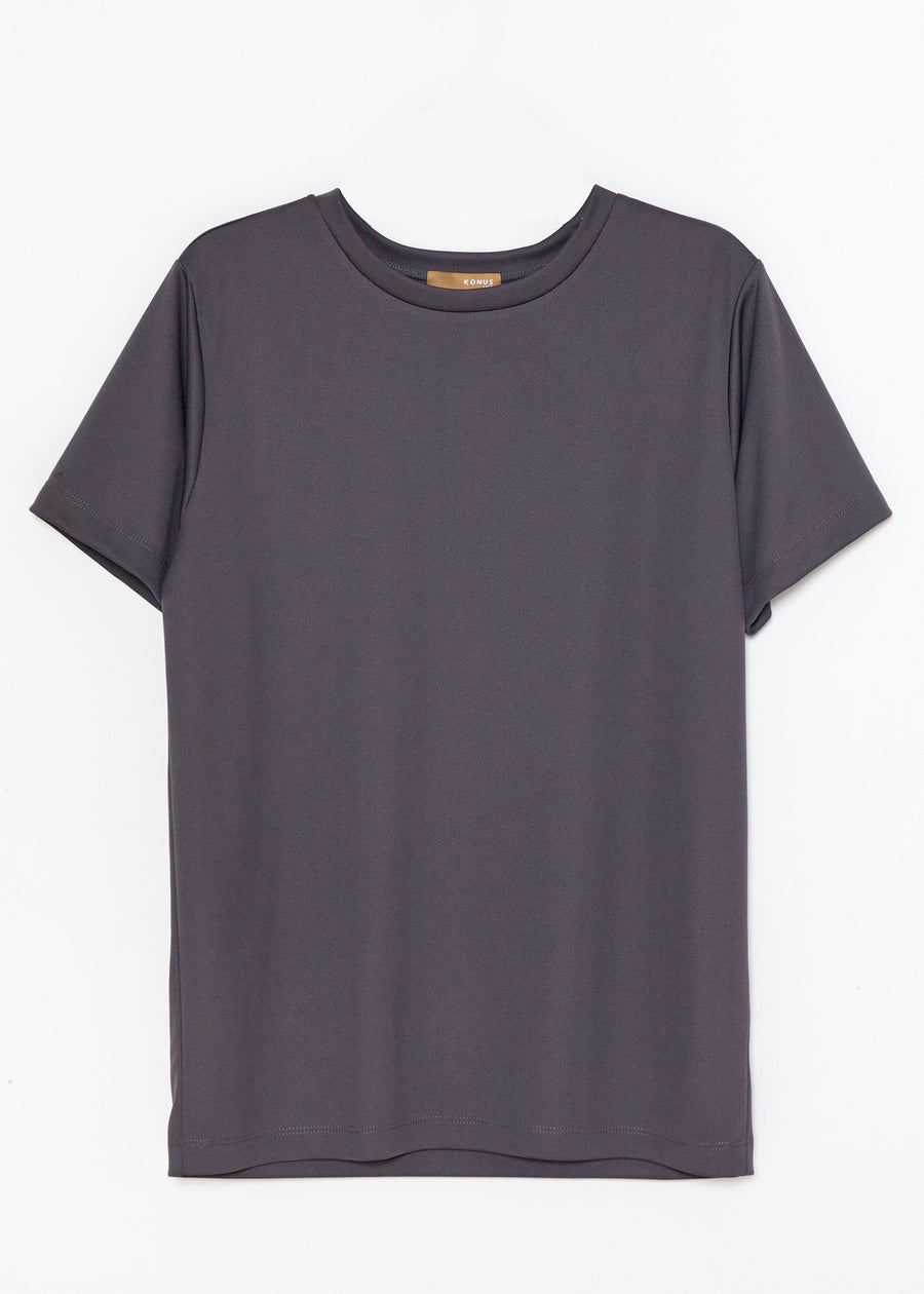 Konus Men's Eco Friendly Reolite Tech T-shirt in Grey - shopatkonus