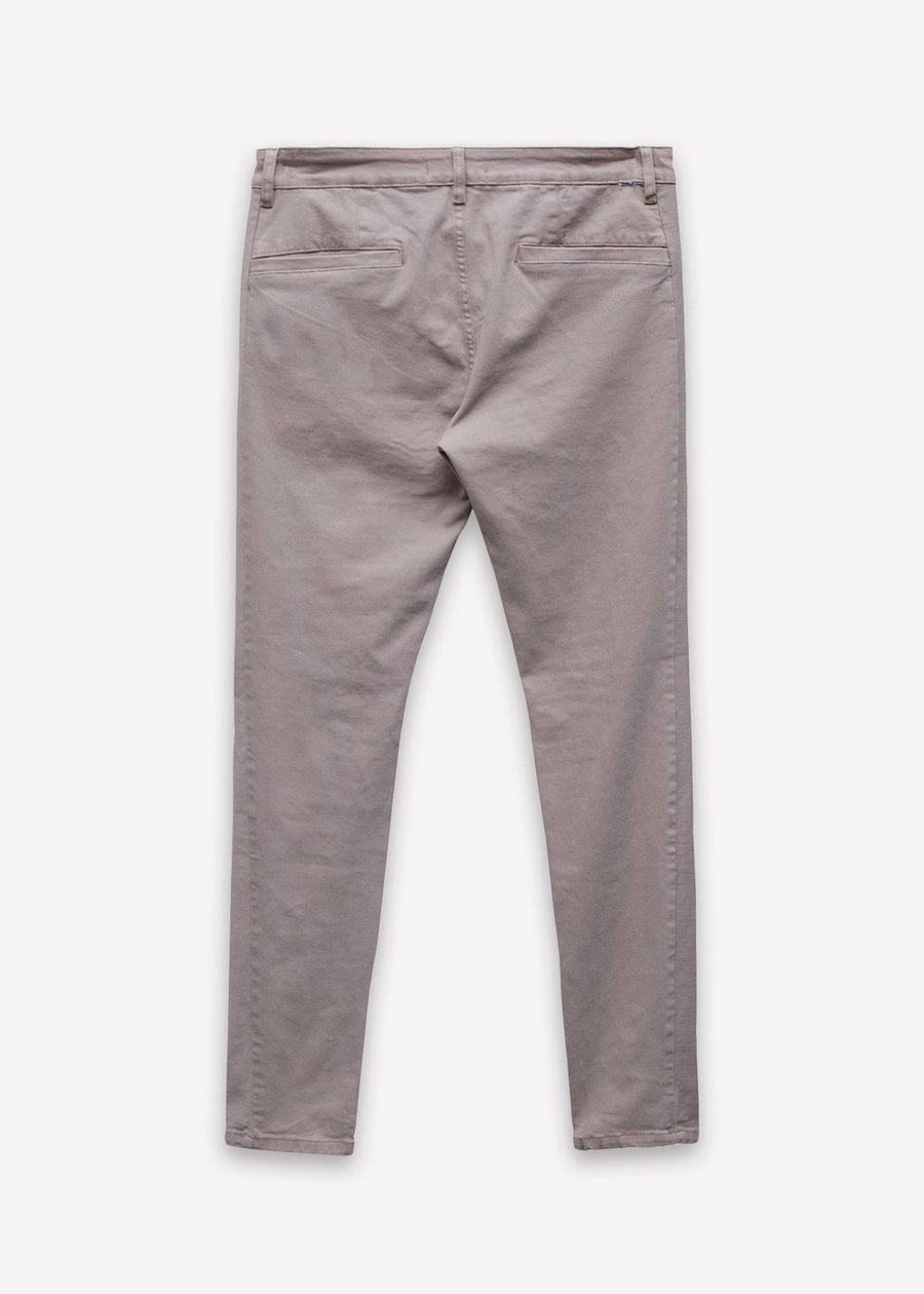 Konus Men's Ankle Zipper Pants In Taupe - shopatkonus