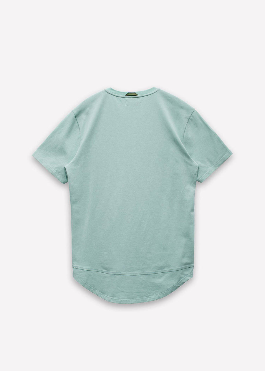 Konus Men's T-Shirt with Curved hem in Mint - shopatkonus