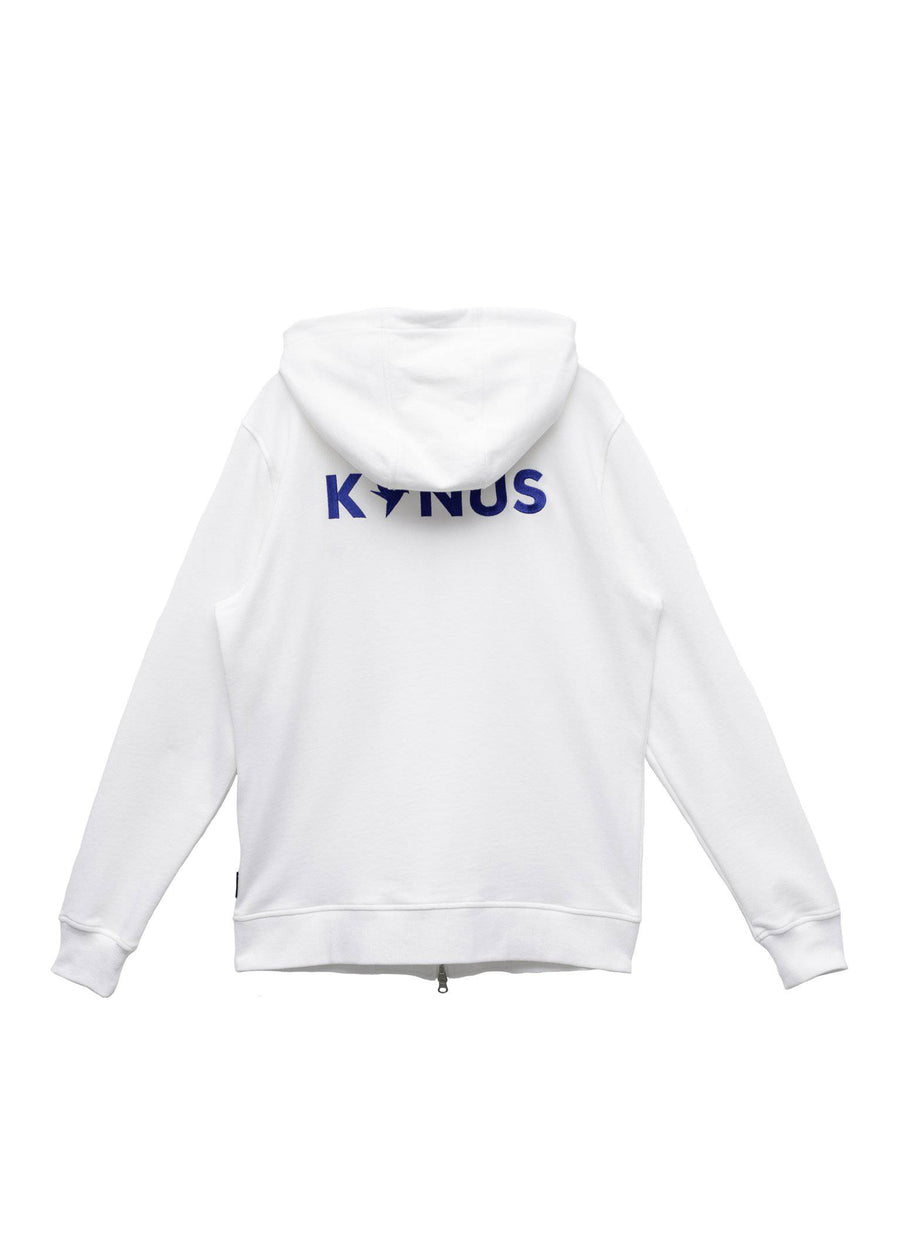 Konus Men's Zip up Hoodie With Contrast Pocket  in White - shopatkonus