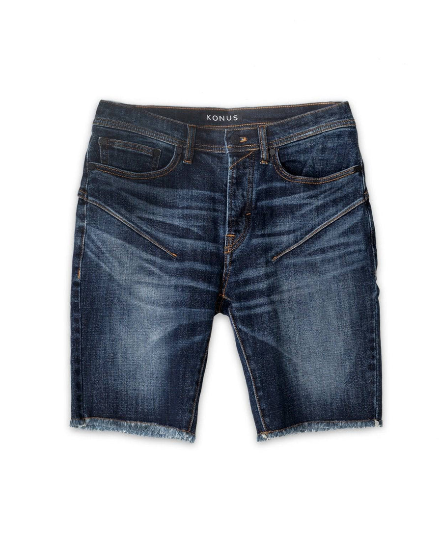 Konus Men's Denim Shorts in Blue Wash - shopatkonus