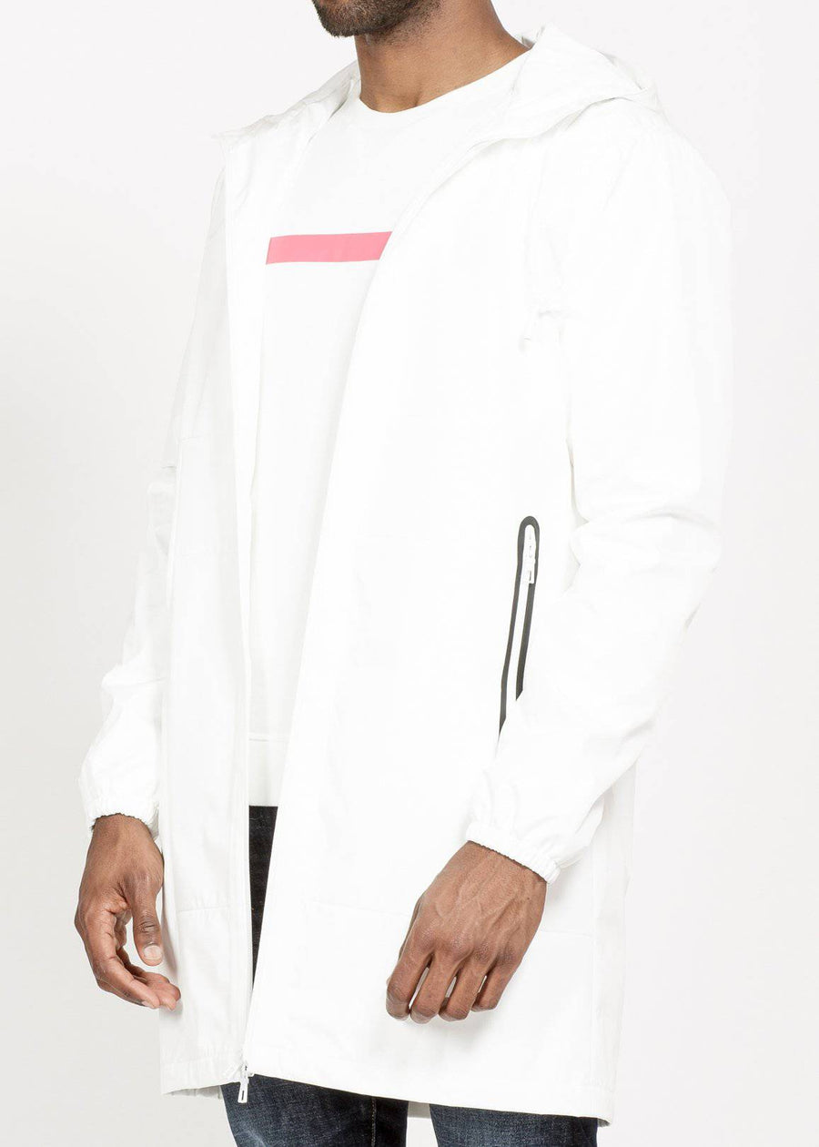 Konus Men's Water Repellent Hooded Jacket in White - shopatkonus