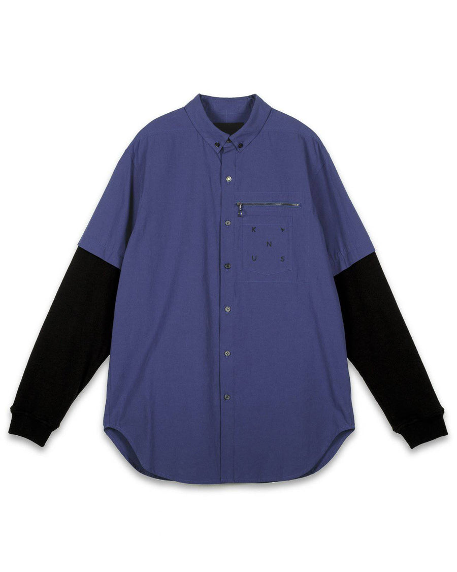 Konus Men's 2 Layer Shirt in Deep Cobalt - shopatkonus