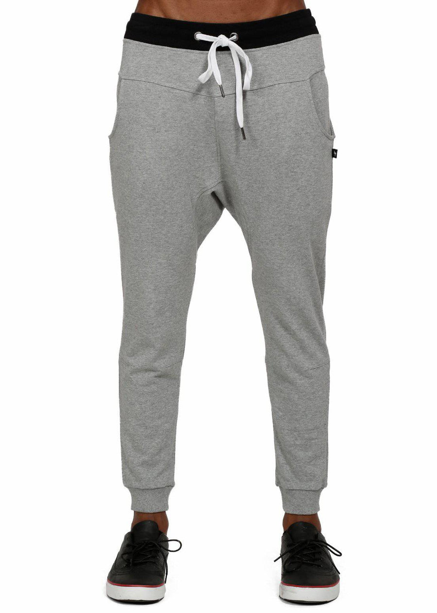 Konus Men's Drop Crotch Sweatpants in Grey - shopatkonus