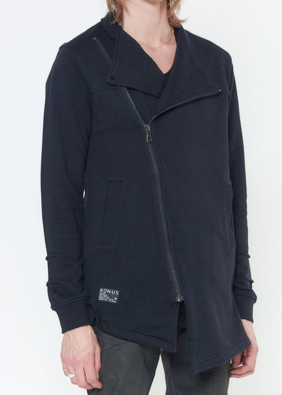 Konus Men's Asymmetrical Jacket in Black - shopatkonus
